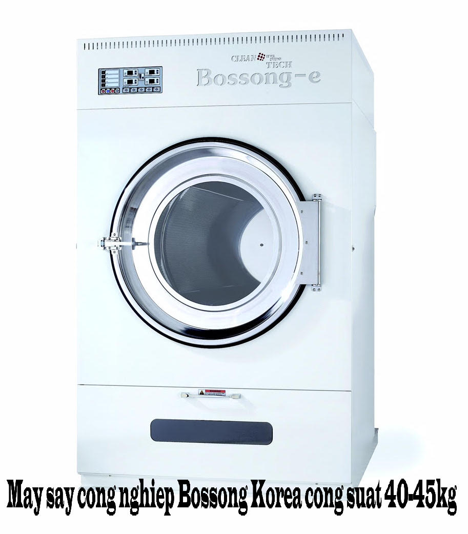 Máy sấy quần áo công nghiệp Bossong Korea Công suất 40-45kg/ lần sấy